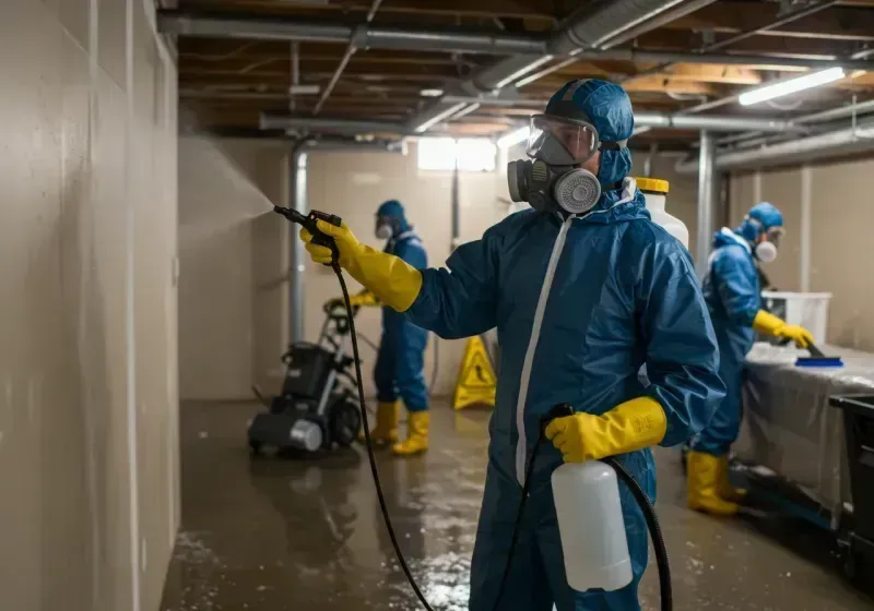 Basement Sanitization and Antimicrobial Treatment process in Lowell, MI